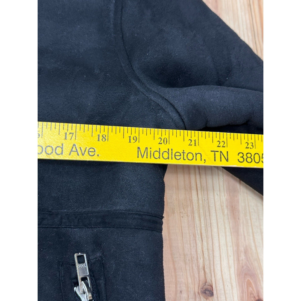 Men’s ‘Barneys Originals’ Faux Leather Shearling Bomber Jacket, Size Medium