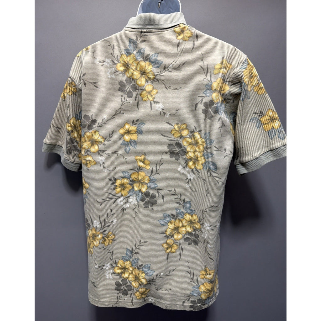 Vintage Biscayne Bay men’s Large Floral Short Sleeve polo shirt