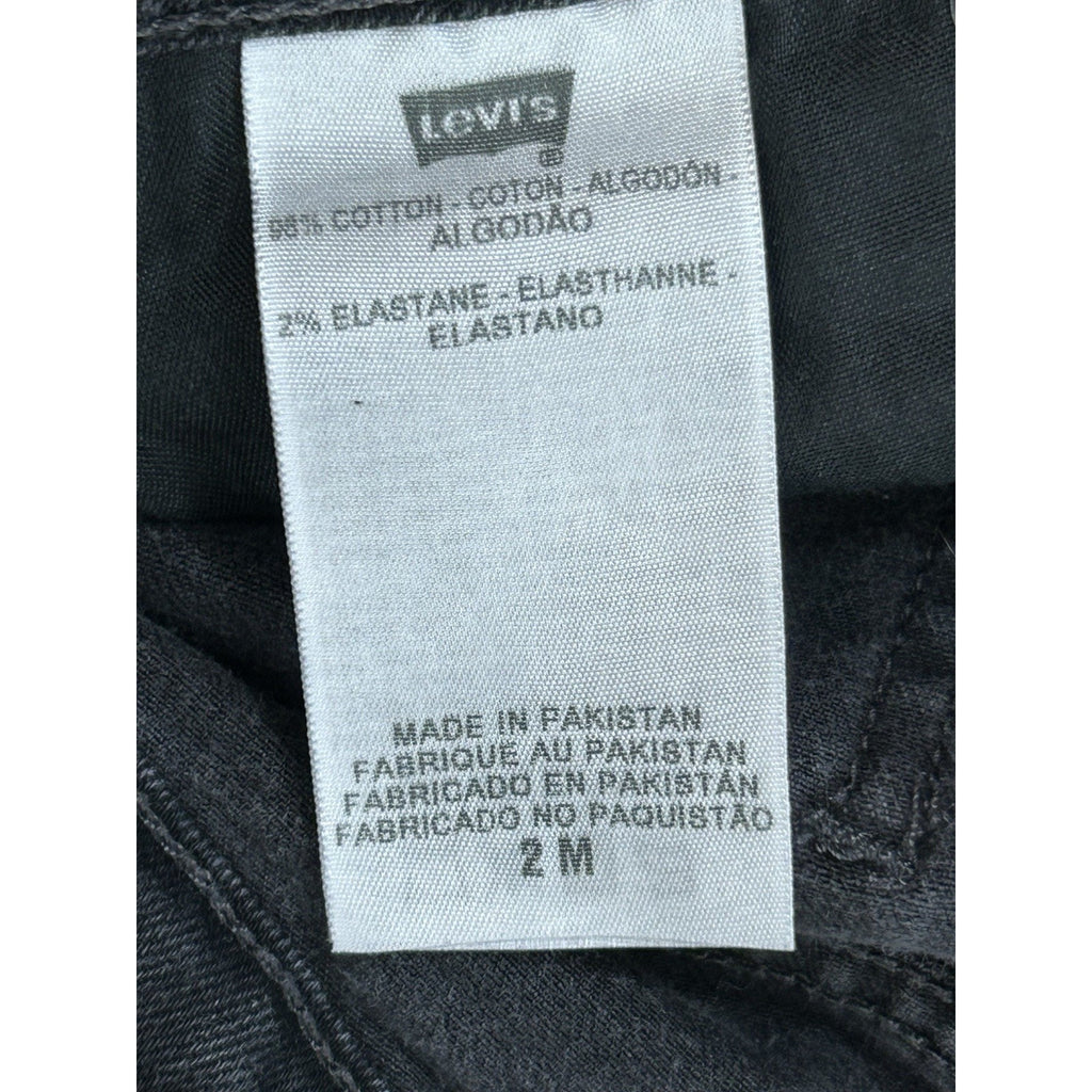 Levis Women's Jeans Size 2 Black Denim 2M Mid Rise Skinny - 1769 .