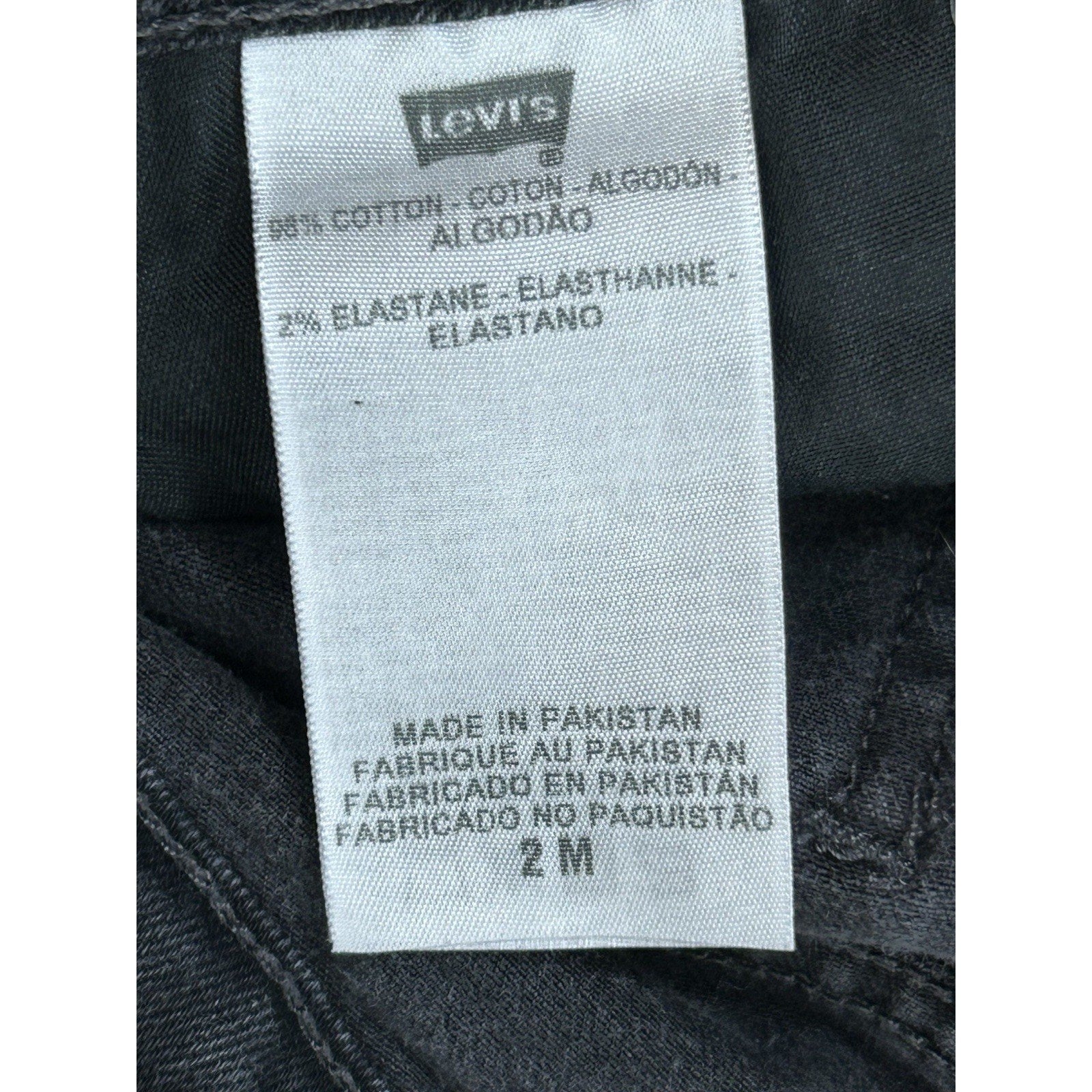 Levis Women's Jeans Size 2 Black Denim 2M Mid Rise Skinny - 1769 .