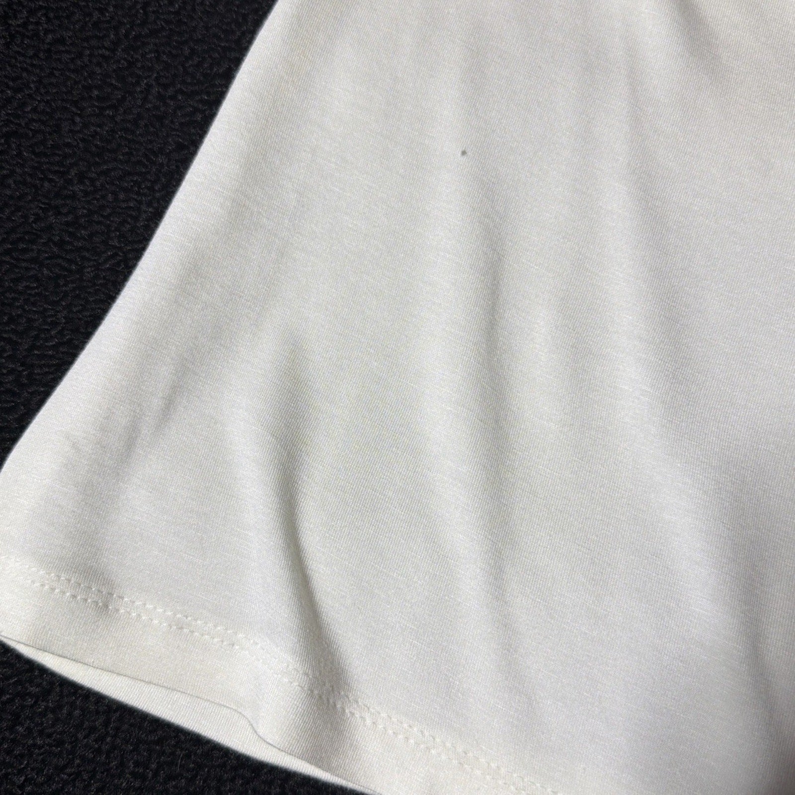AGB Womens Drape Neck Top Cream Blouse Fairy Office Medium Petite Stretch NWT
