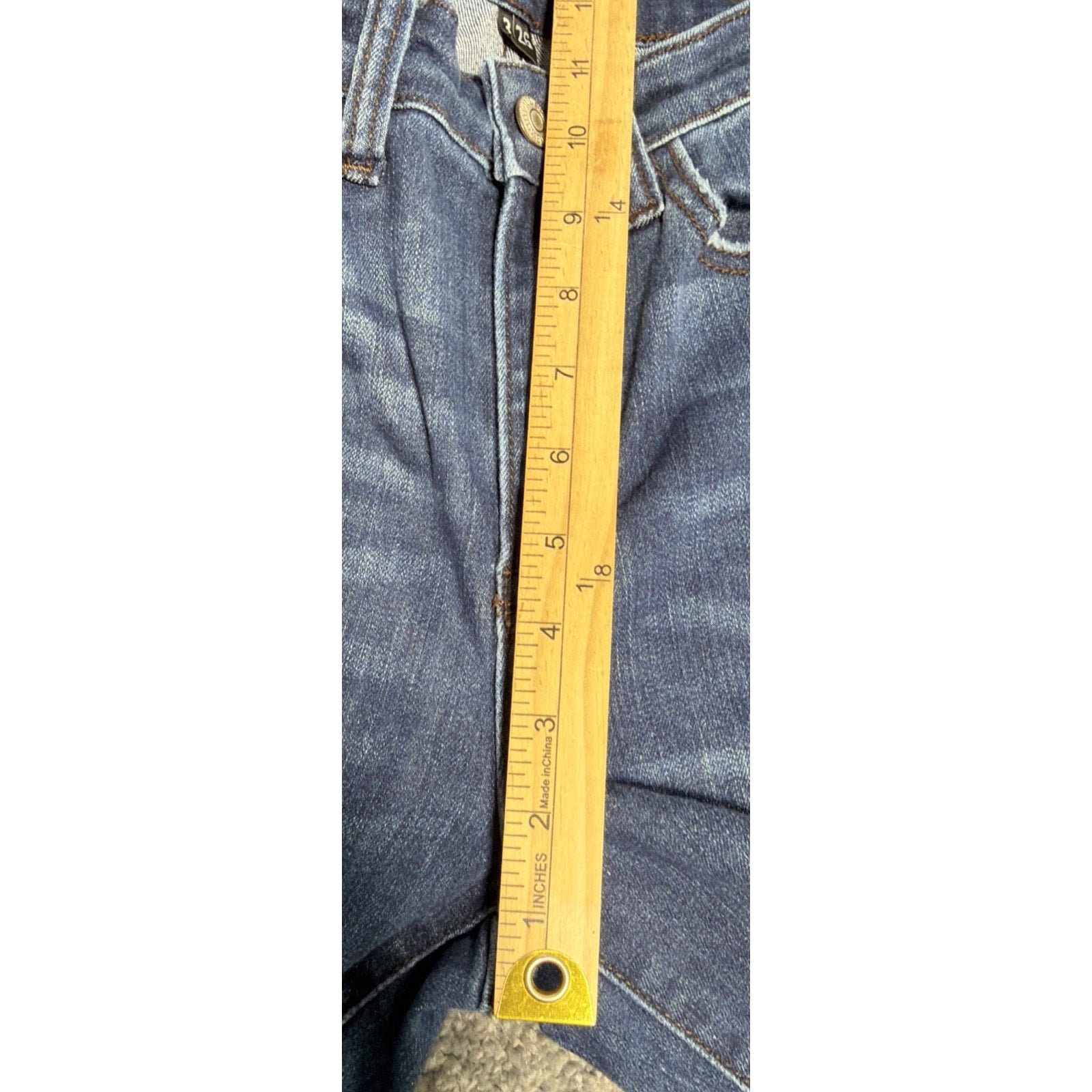 Judy Blue Jeans Womens 3/26 Blue skinny Fit High Rise Stretch Denim Raw Hem