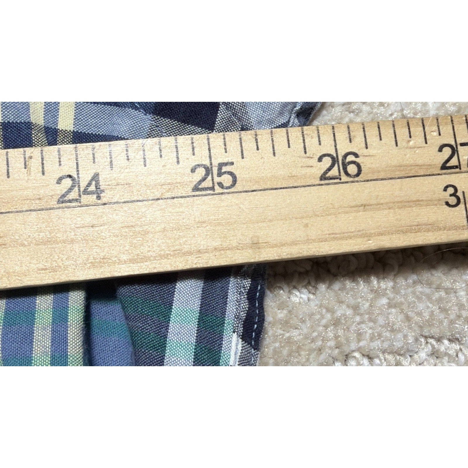 Eddie Bauer Shirt Mens L Blue Plaid Pocket Button Down Casual Western