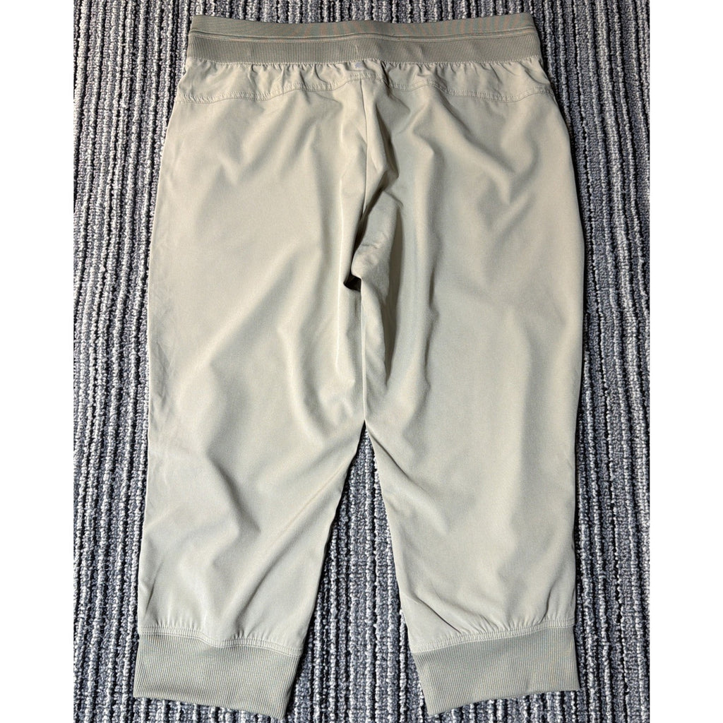 Kyodan women’s L Pants Pull On crop jogger Pockets Drawing Women's beige/tan NWT