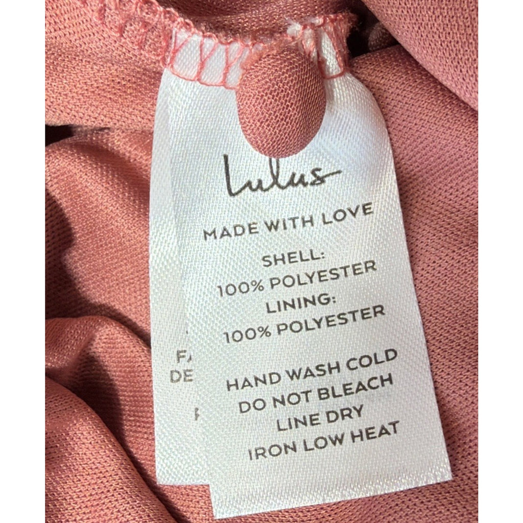 Lulus Passionate Times Dusty Rose Burnout Floral Wide Leg Jumpsuit Size NWT