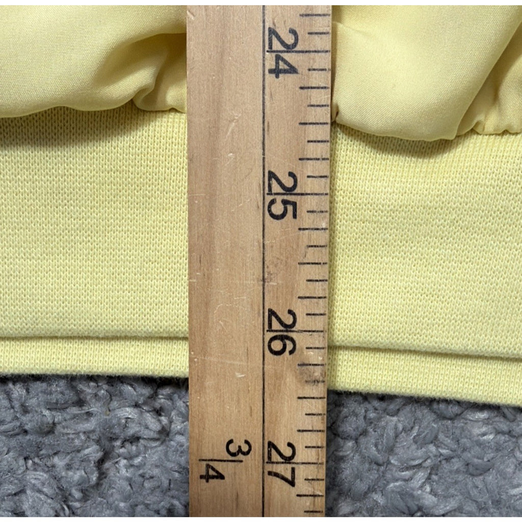 Bolle Golf Mens Yellow Lined Pullover 1/4 Zip Windbreaker Sz L