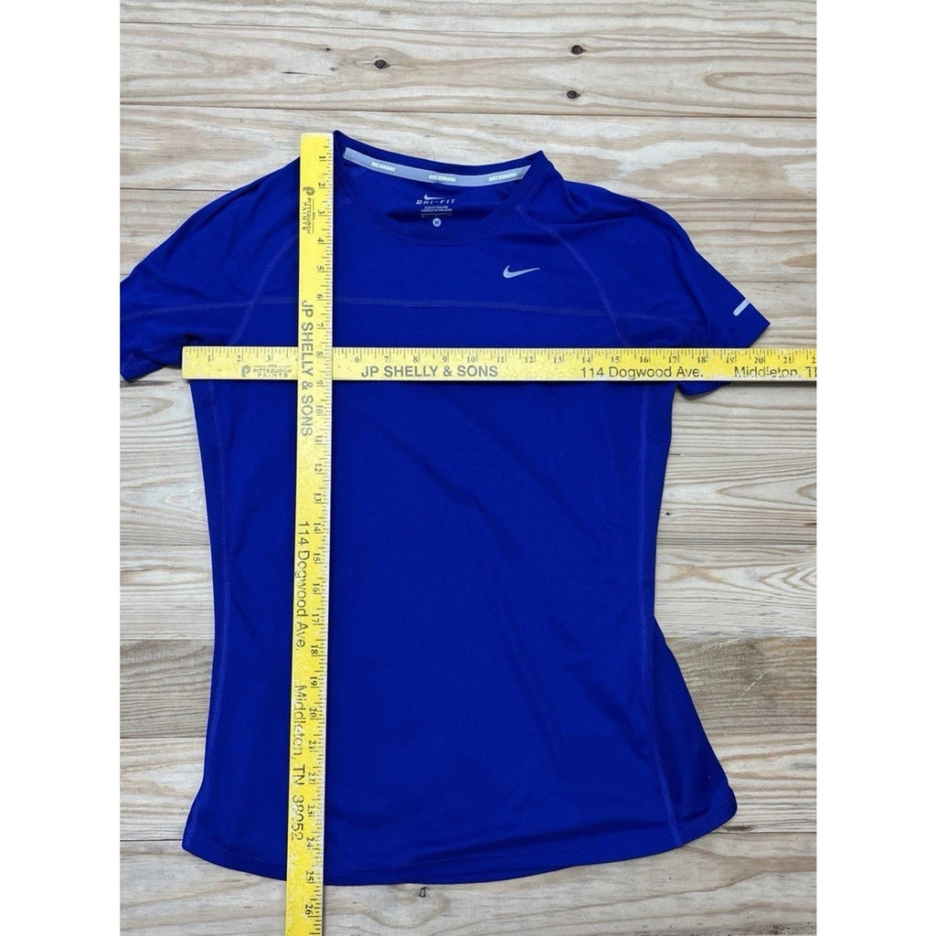 Nike Women's Miler REFLECTIVE Running/Yoga Shirt-Omega Blue Size Medium