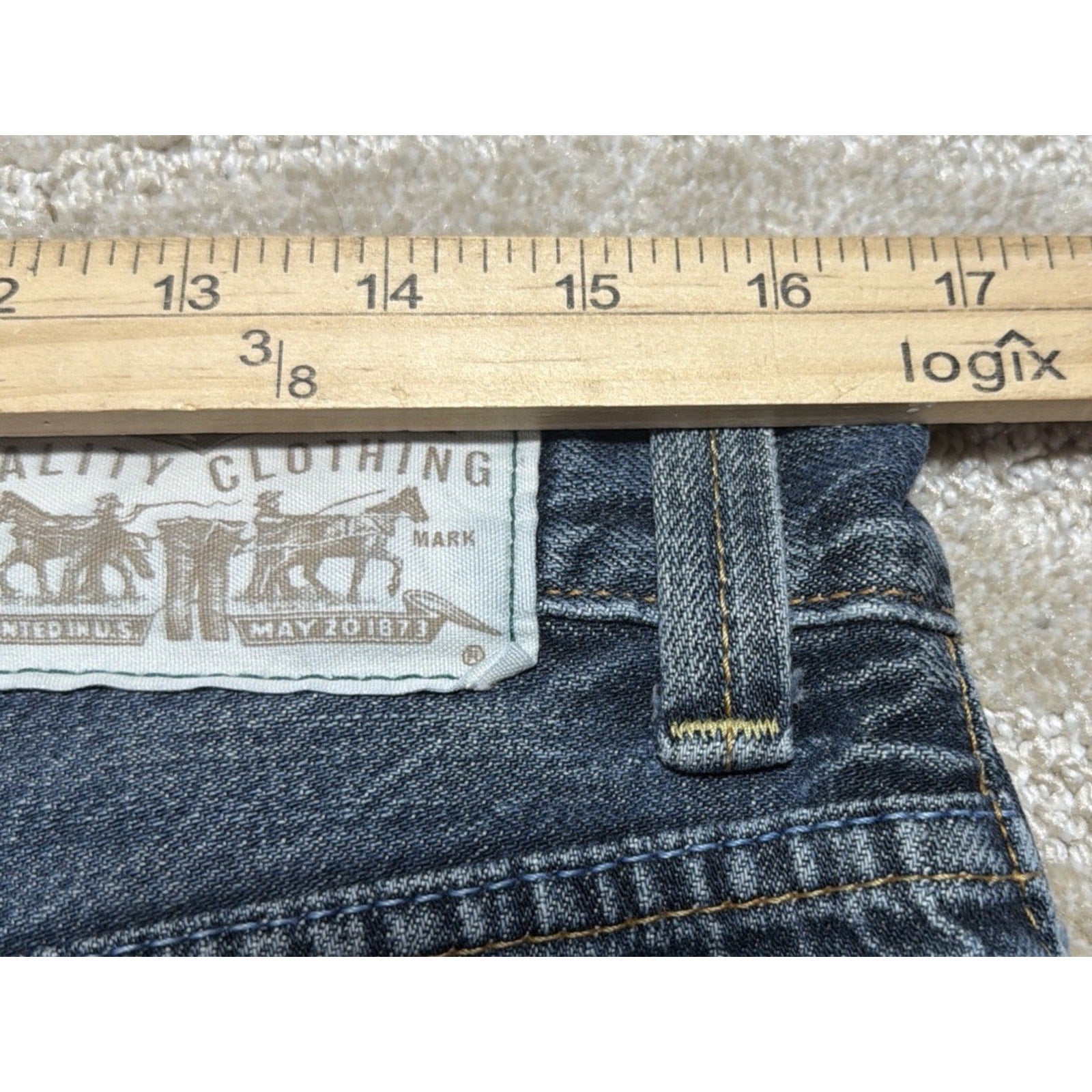 Levis 539 Vintage Straight Jeans Mens 32x34 100% Organic Cotton White Tab Y2K