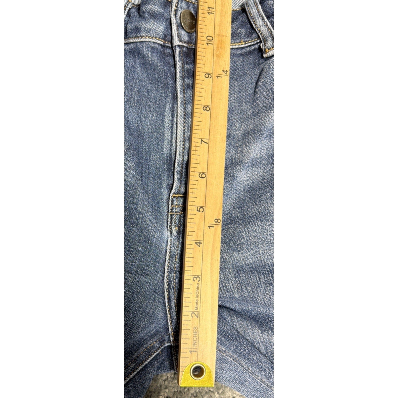 Risen Los Angeles Women’s 2 Tone High Rise Straight Leg Crop Jeans 7/28