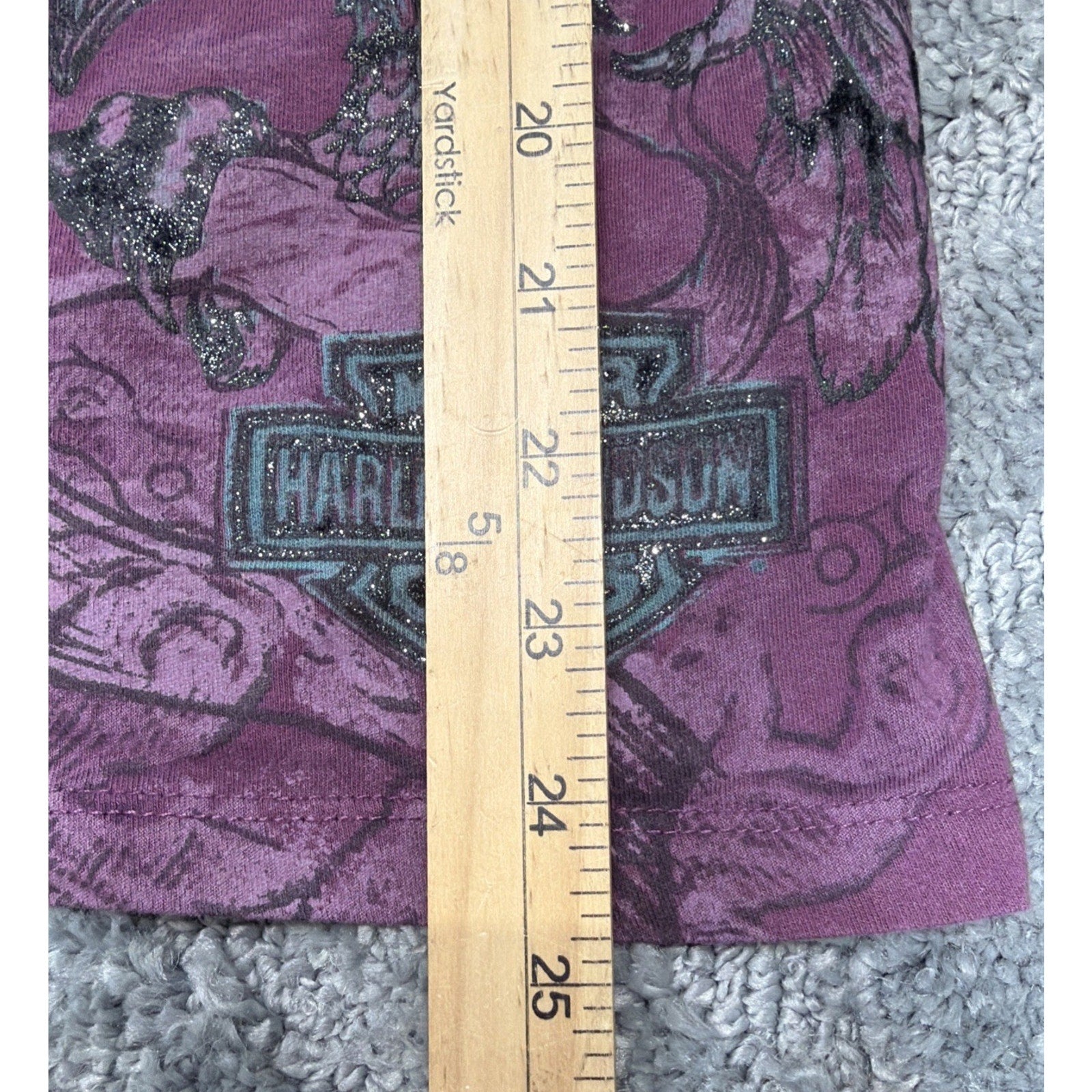 Harley-Davidson Graphics Embellished Purple Tank Top L Made In USA 2014