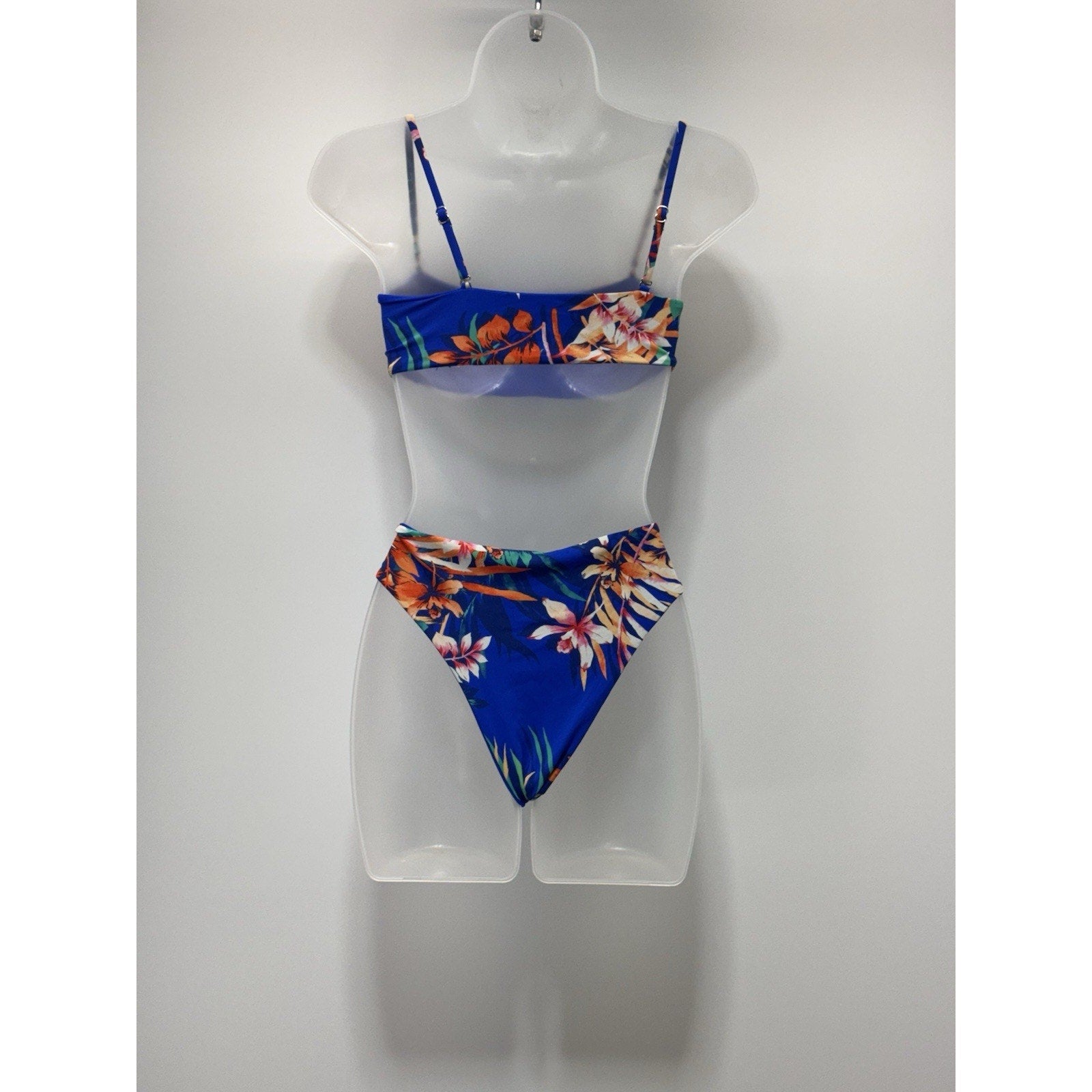 Tinibikini Swimwear Set Bikini Blue Floral 2 piece New With Tags X-Large