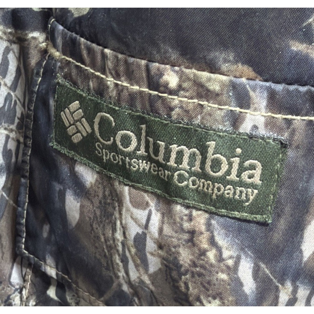 VTG Columbia Men’s Hooded Break-Up PVC Rain Coat Mossy Oak Camo • Medium