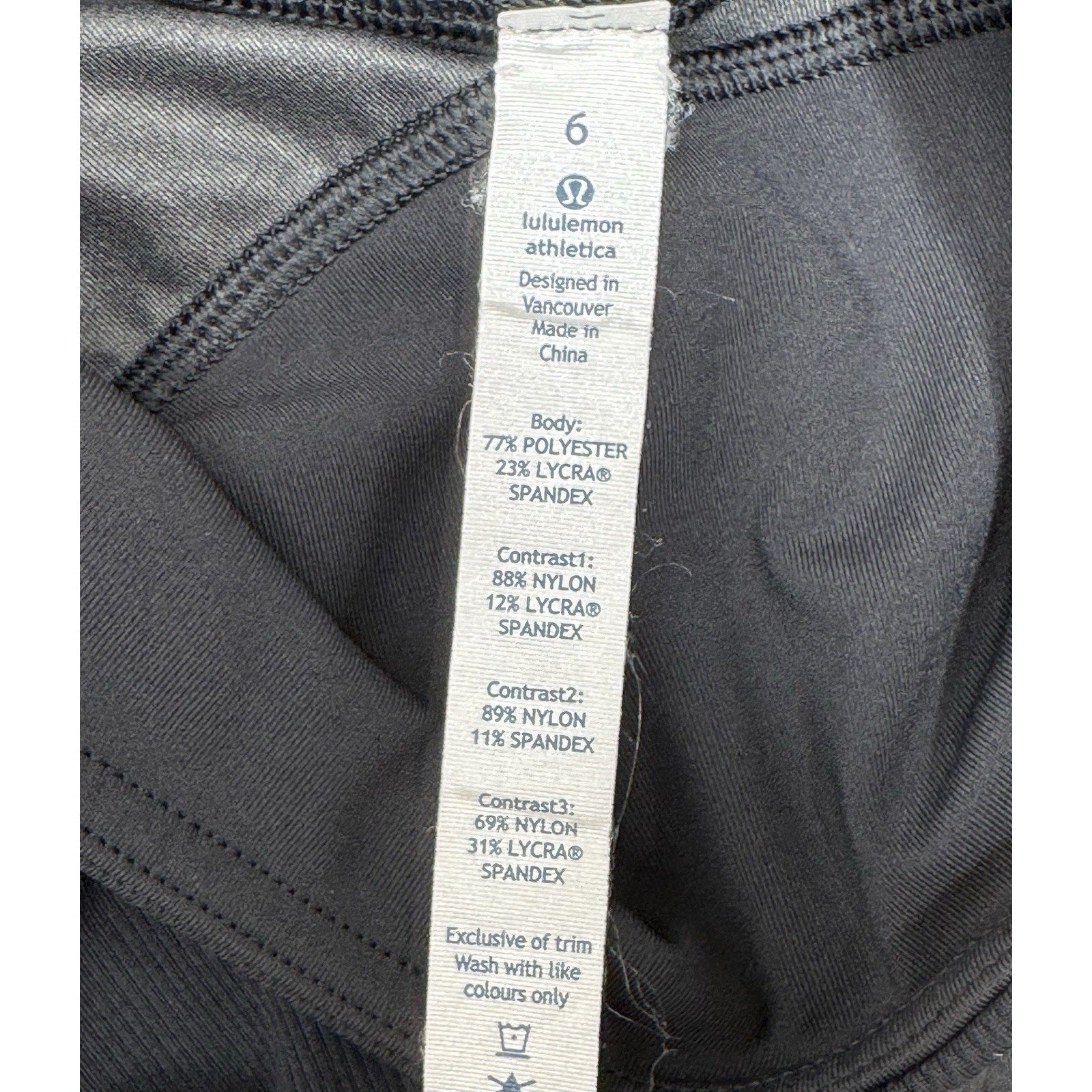 Lululemon Seek The Heat Crop 22” Black Inky Floral Soot Mesh Size 6 Leggings