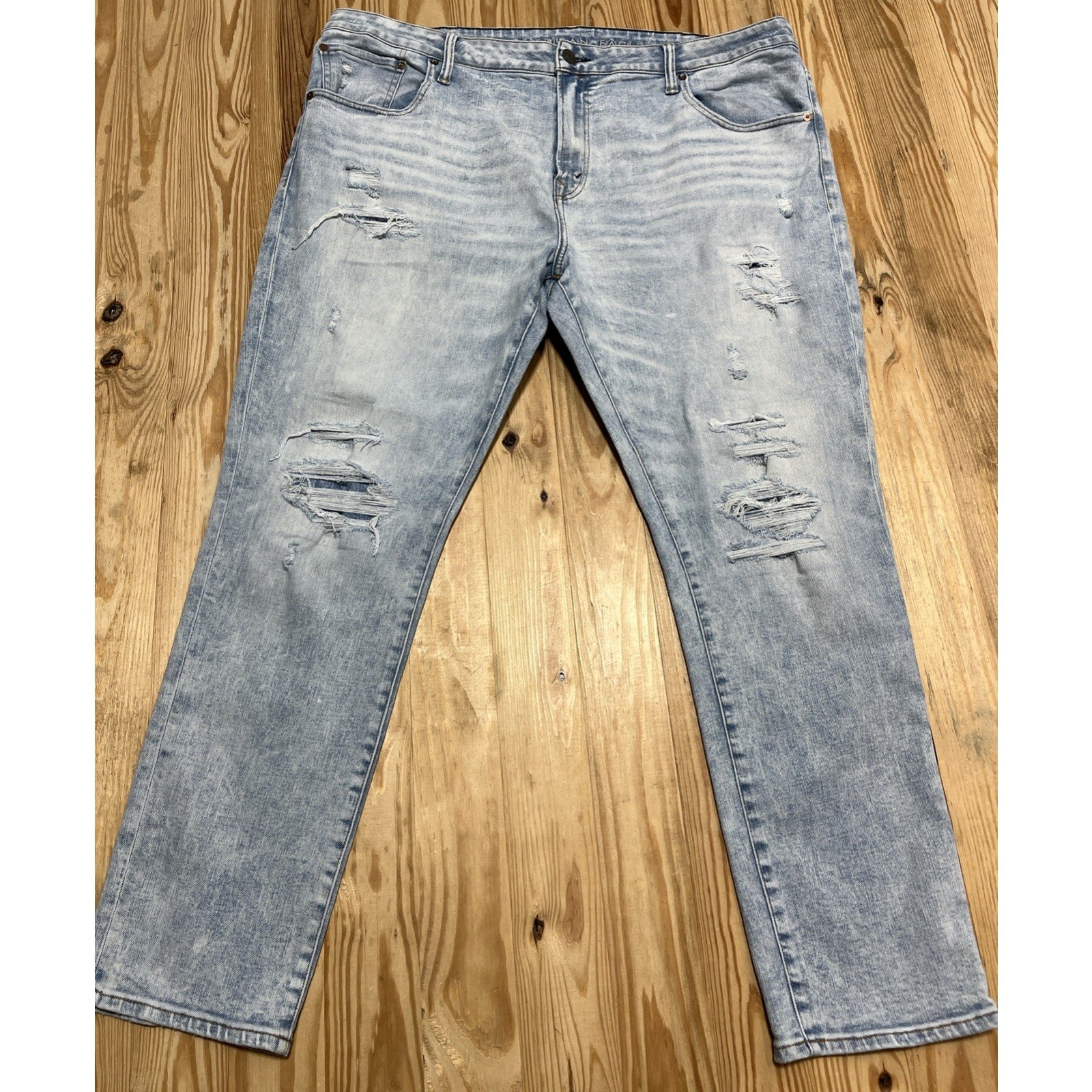 American Eagle Airflex + Temp Tech Jeans Men’s 44x32 Blue Denim Athletic Skinny