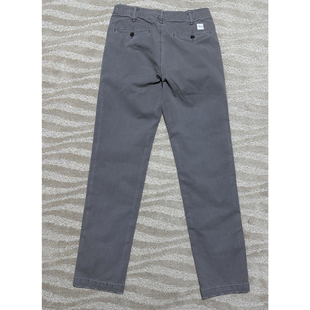American Eagle Original Straight Lived In Khakis Gray Flex Chino Pants 28x34
