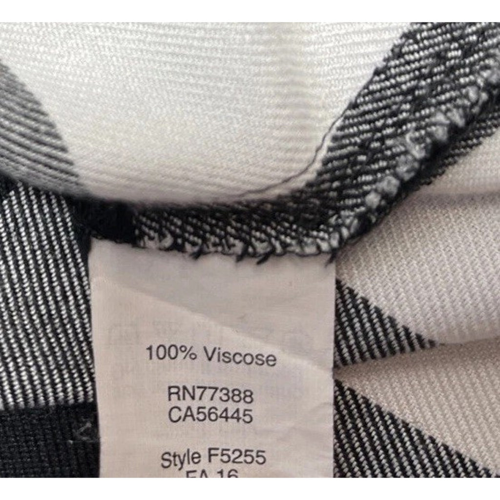 Madewell Women's Button Down Plaid Shirt Size XS Black /White Slim Fit