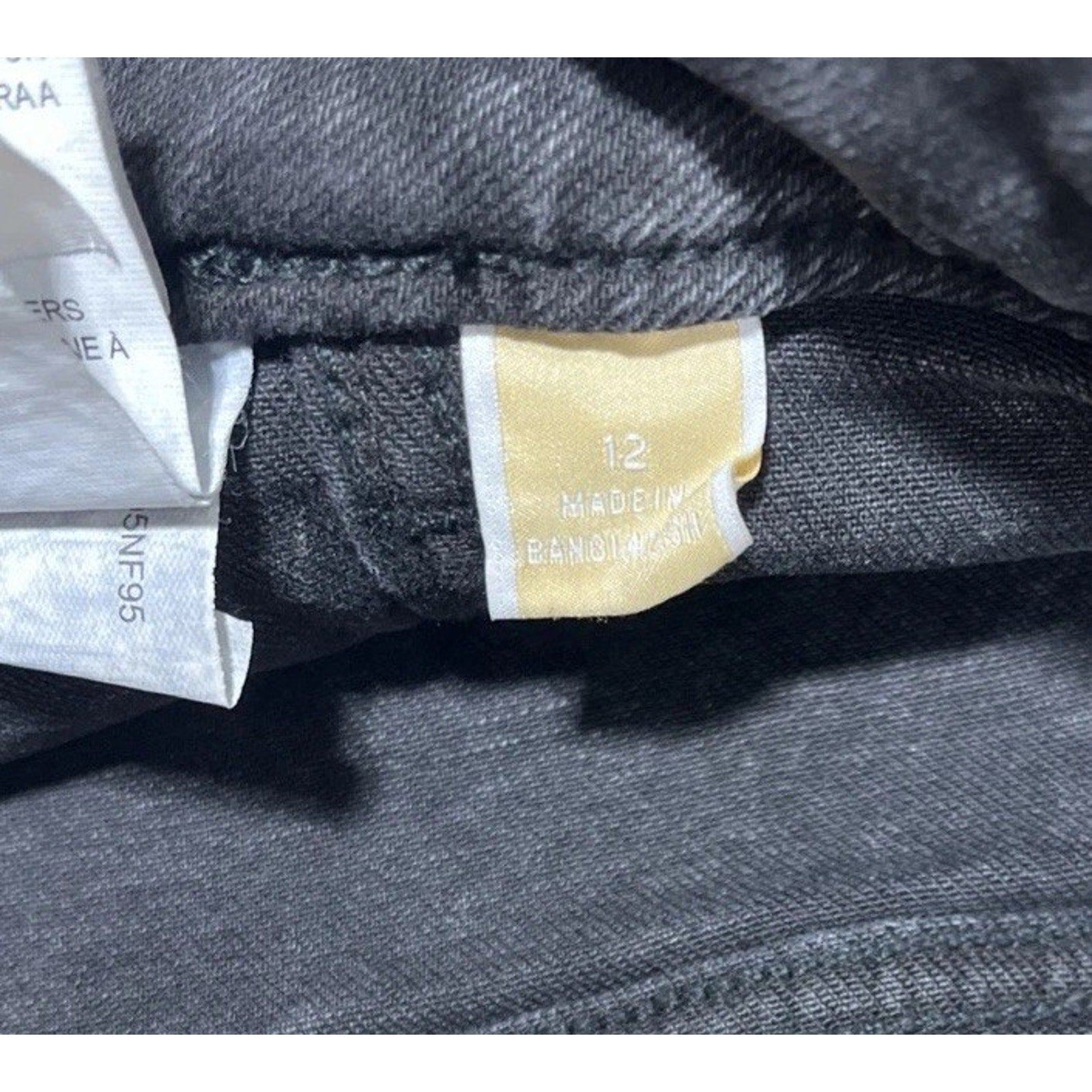 Michael Kors Selma Crop High Rise Flare Jeans Black Size 12 NWT