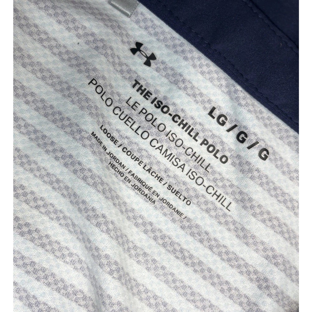 Under Armour Men's UA Iso-Chill Striped Polo Large