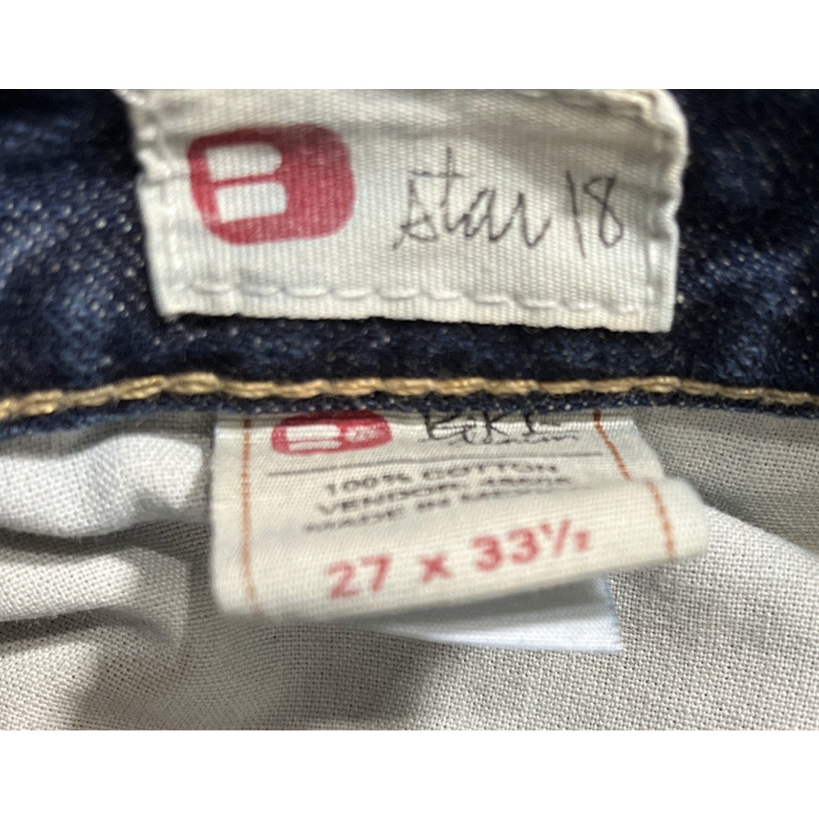 BKE Buckle Jeans Women's 27x33.5 Star 18 Stretch Bootcut Low Rise Med Wash Fade