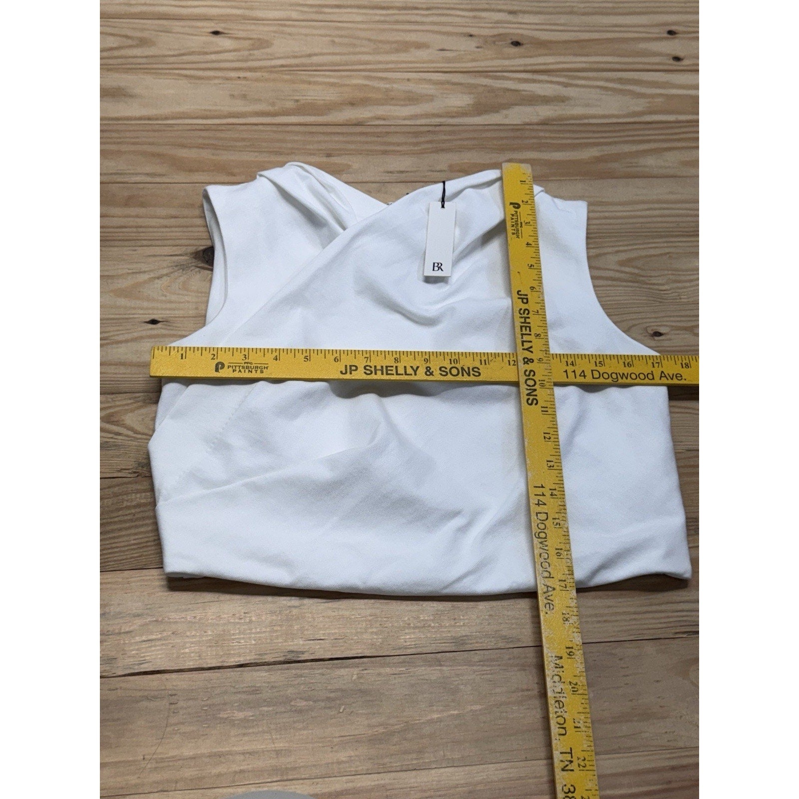 Banana Republic Women's Cotton Wrap White Crop Top Women’s Size Small NWT