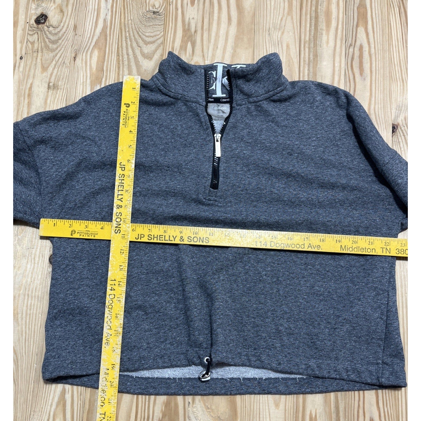 Calvin Klein Women's Gray Sweater Adjustable Waist String size XL