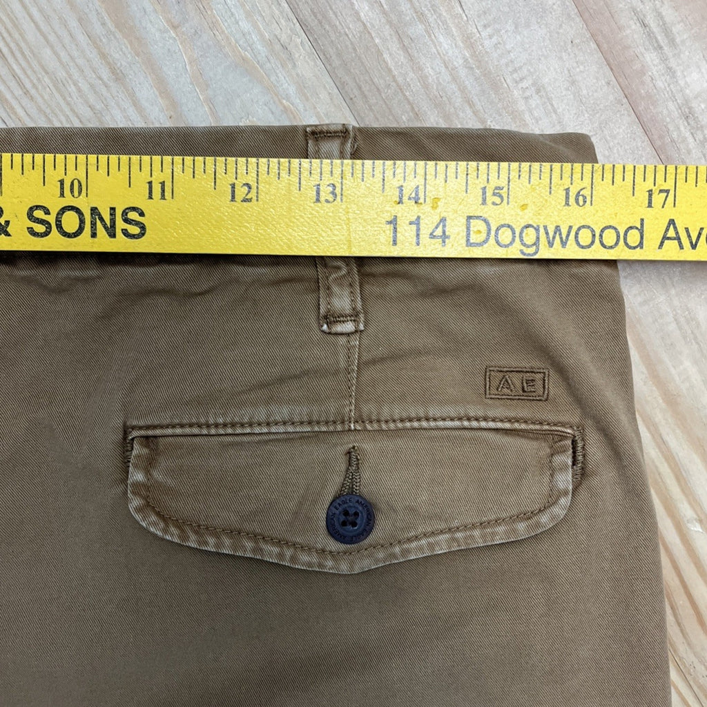 American Eagle Pants Mens 32x36 Tan Chino Original Straight Cotton Casual