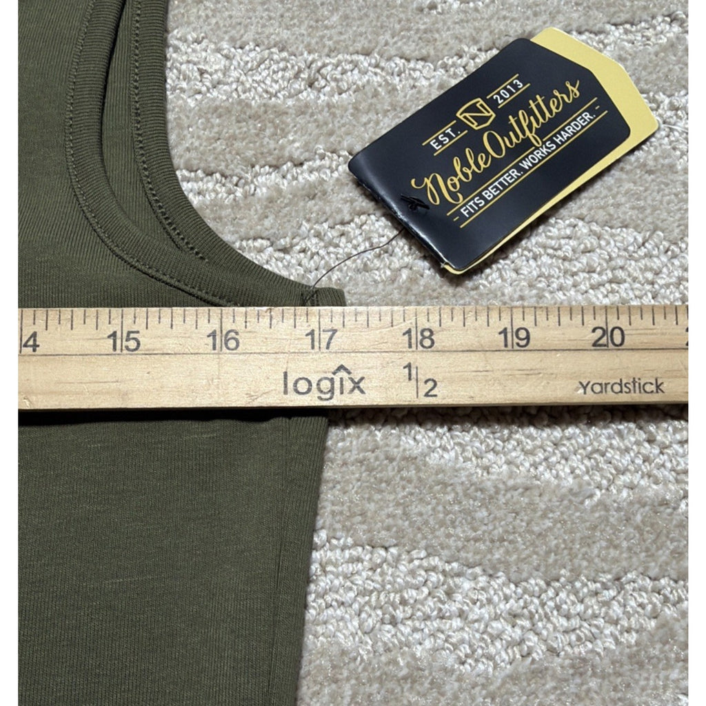 NWT Noble Outfitters Tank Top Women's Sz L Olive Tug Free Stretch
