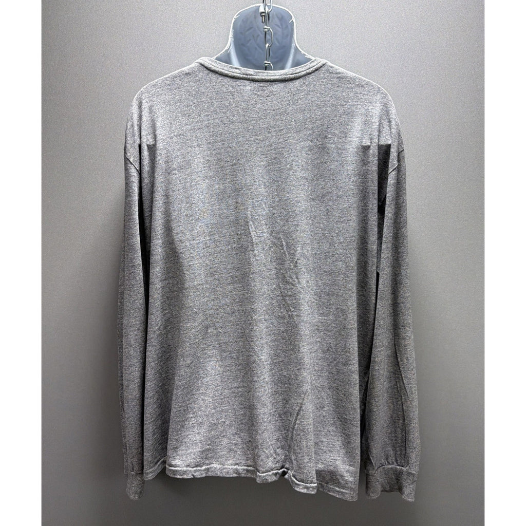 Polo Ralph Lauren Mens Long Sleeve T-Shirt Heather Grey Cotton Comfy Crew XXL