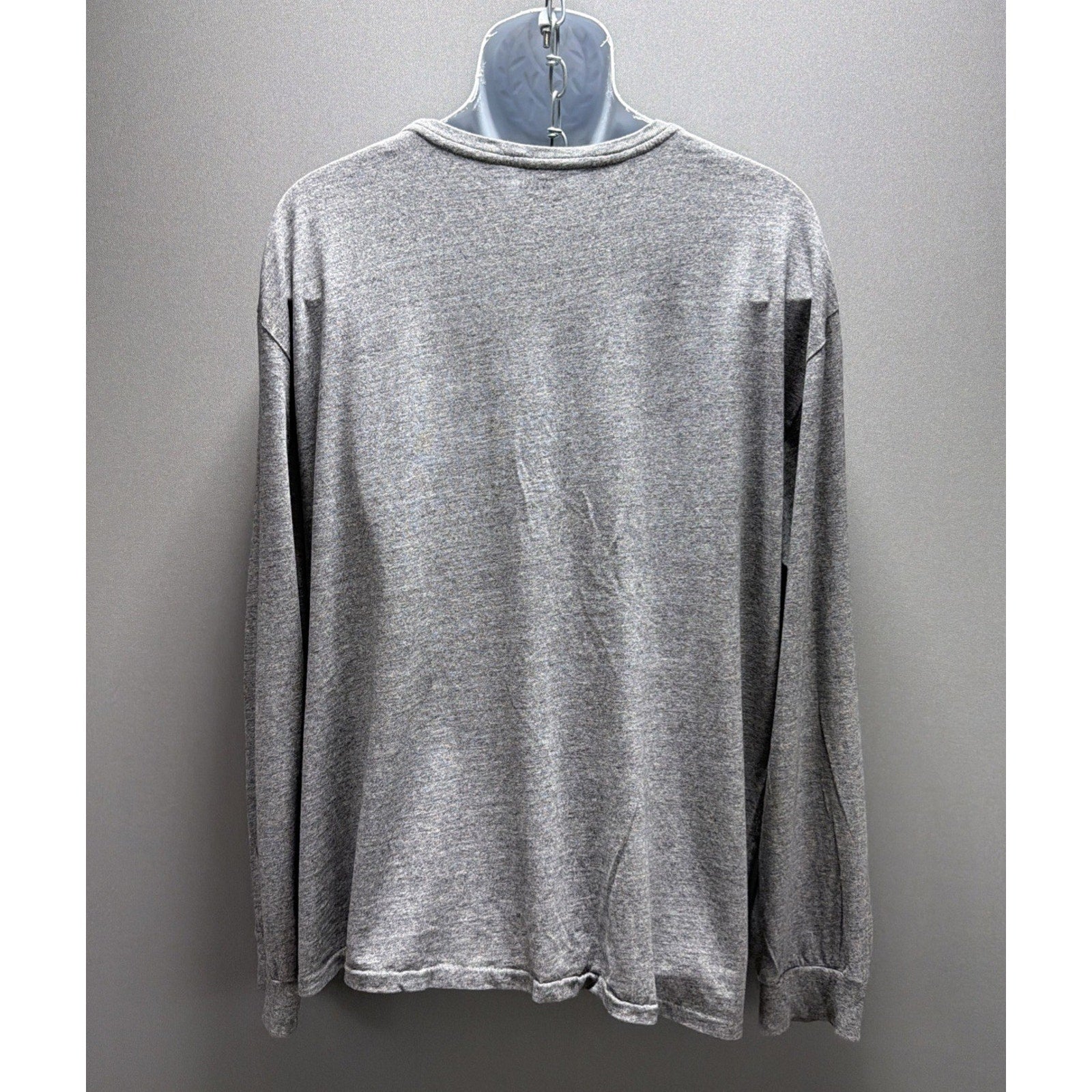 Polo Ralph Lauren Mens Long Sleeve T-Shirt Heather Grey Cotton Comfy Crew XXL