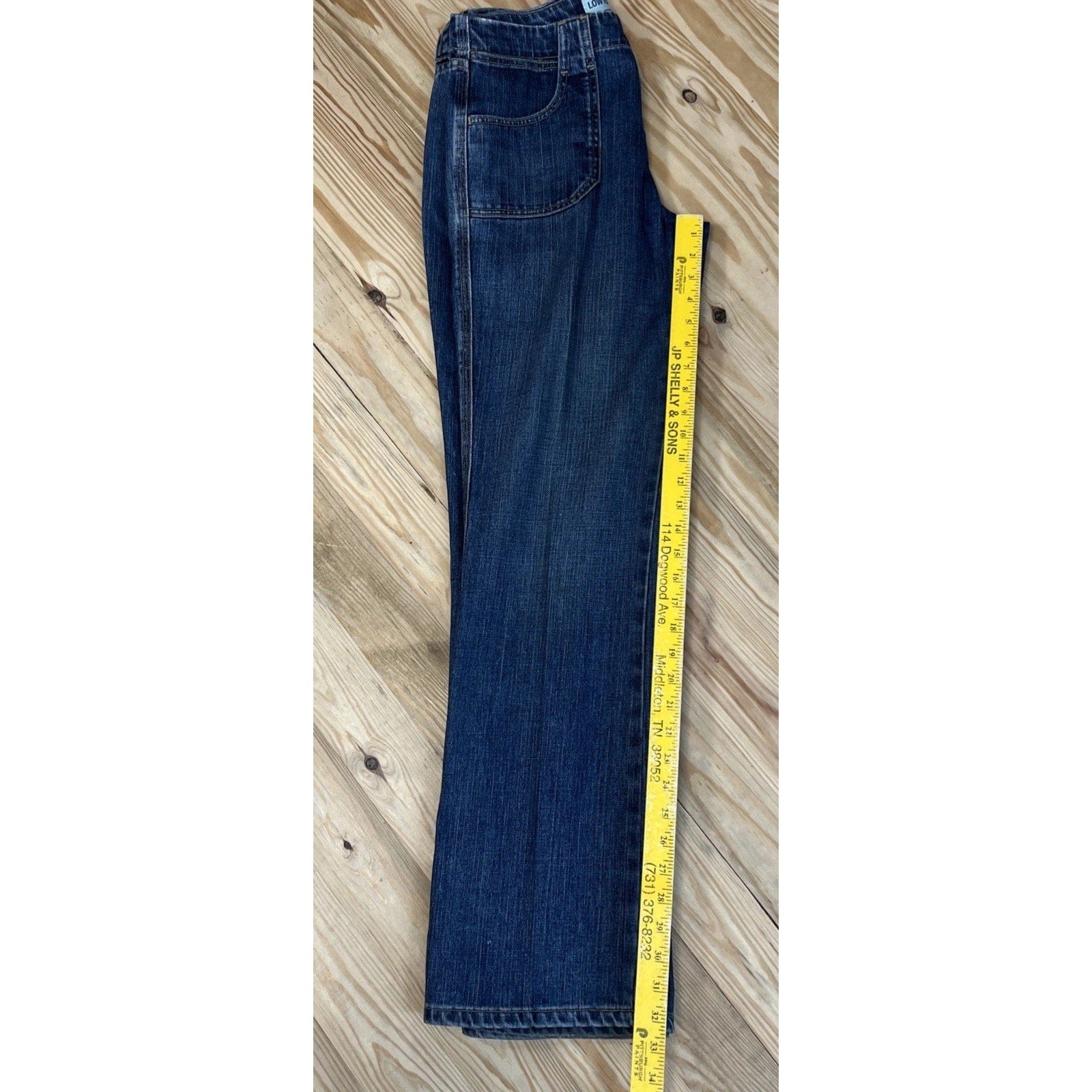 Vtg Y2K Gap Hip Slung Trouser Jeans Women 12 Blue Low Rise Boot Leg