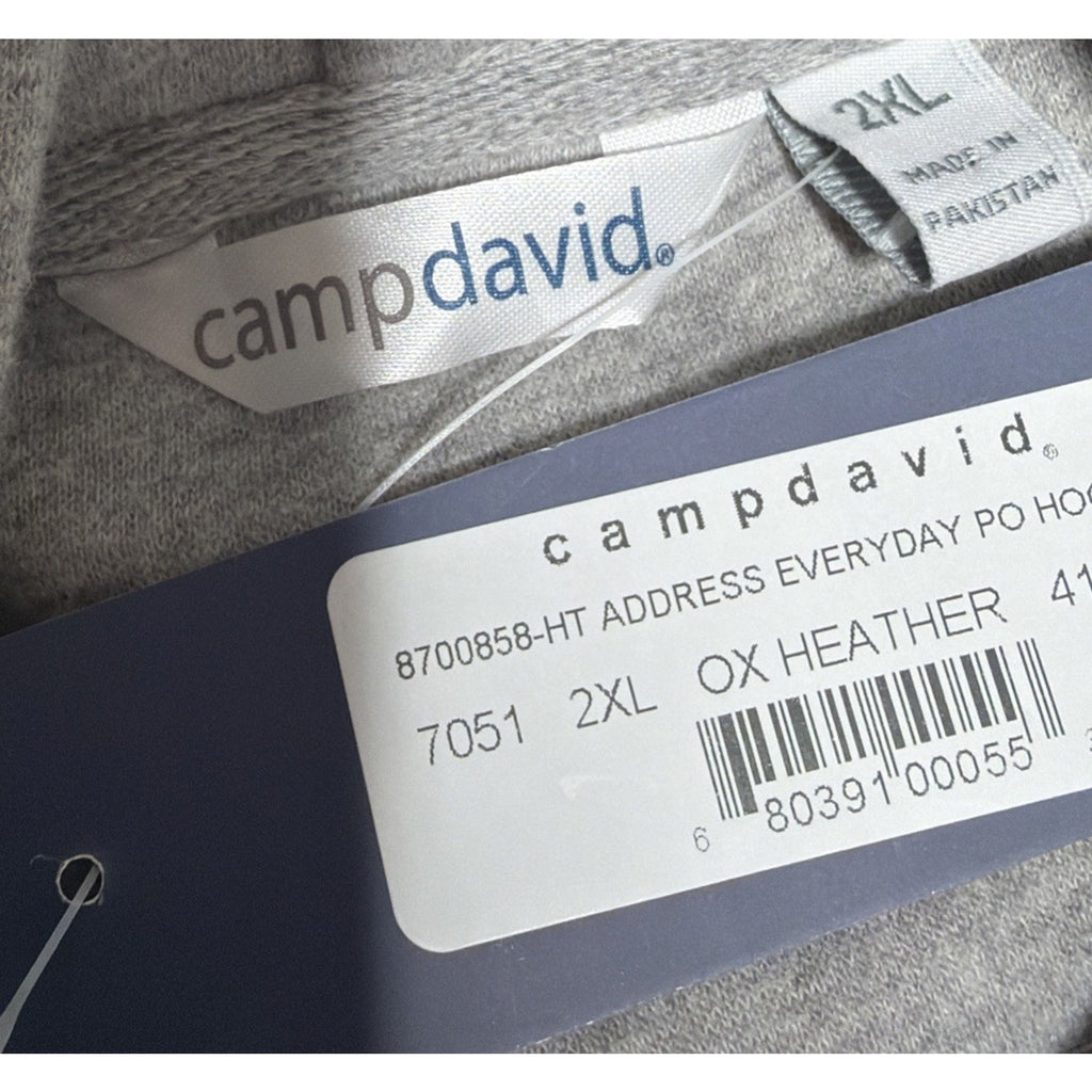 Camp David Green Bay Wisconsin Lombardi Hoodie XXL Gray Casual Streetwear New