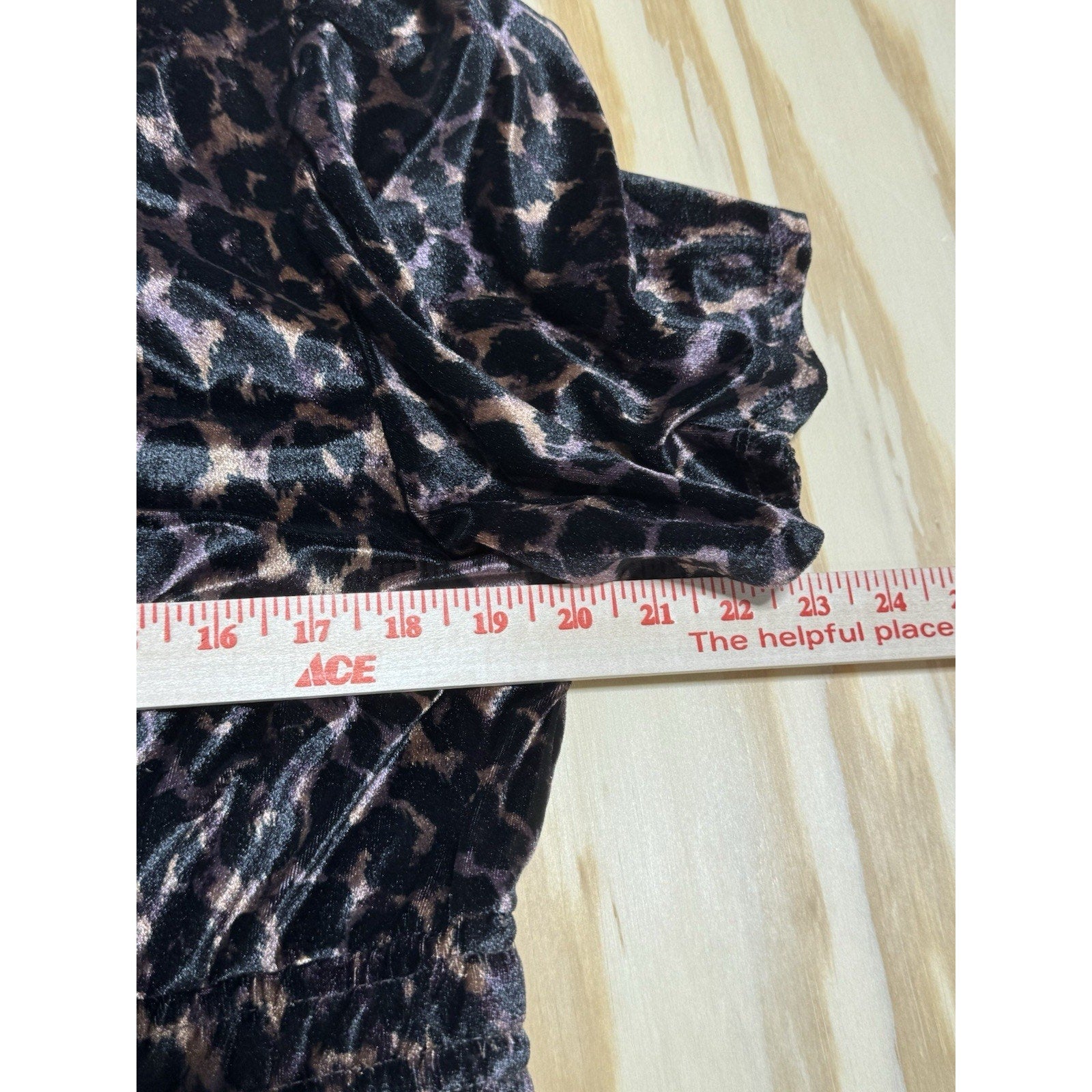 French Connection Women's Leopard Velvet Dress Size XXL NWT V-Neck Elastic Waist