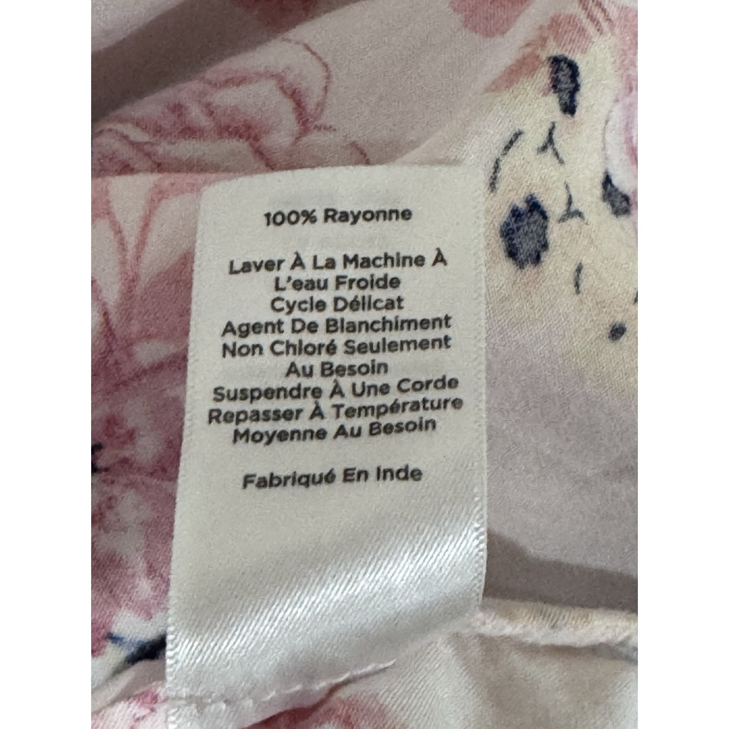 TALBOTS Light Pink Floral Tank Sleeveless Blouse Top Size Women’s Large