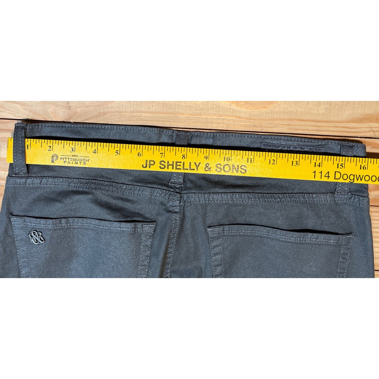 Rock & Republic Berlin Silver Metallic Skinny Jeans Women's Sz 12 32x31 Stretch