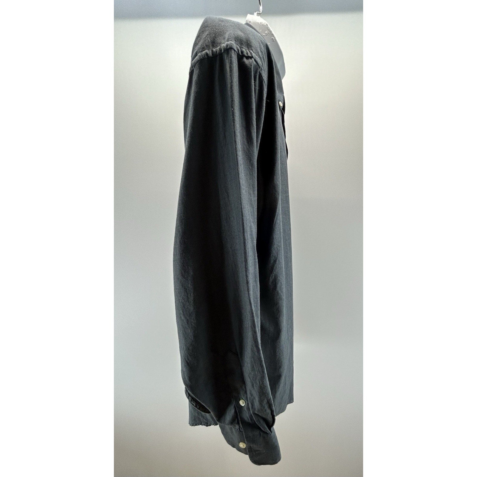 Tommy Hilfiger Vintage Men's Casual Button Down Shirt Long Sleeve Gray 16 34-35.