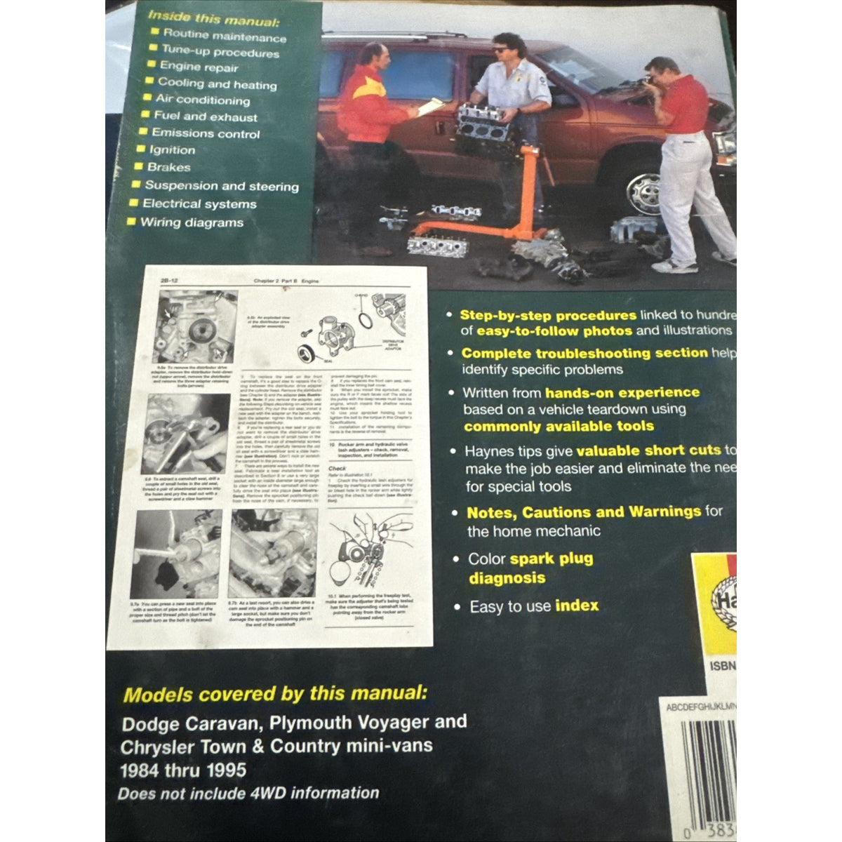 HAYNES 30010 Repair MANUAL 1984-1995 Dodge Caravan Plymouth Voyager Chrysler