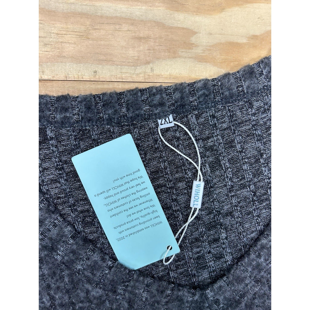 NWT WIHOLL GRAY SIZE 2XL SUPER SOFT STRETCH SWEATER LONG SLEEVE.