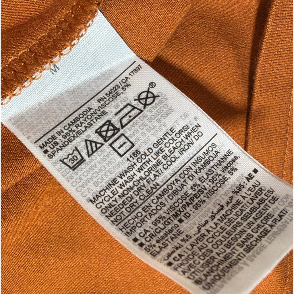 Old Navy Womens Slub Knit Halter Midi Shift Dress Wild Papaya Size Medium NWT