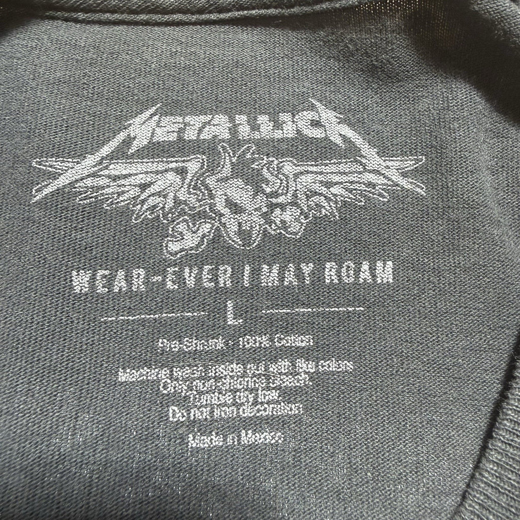 Metallica T Shirt Mens L Black Double Sided Band Graphic Made in Mexico Rock Tee