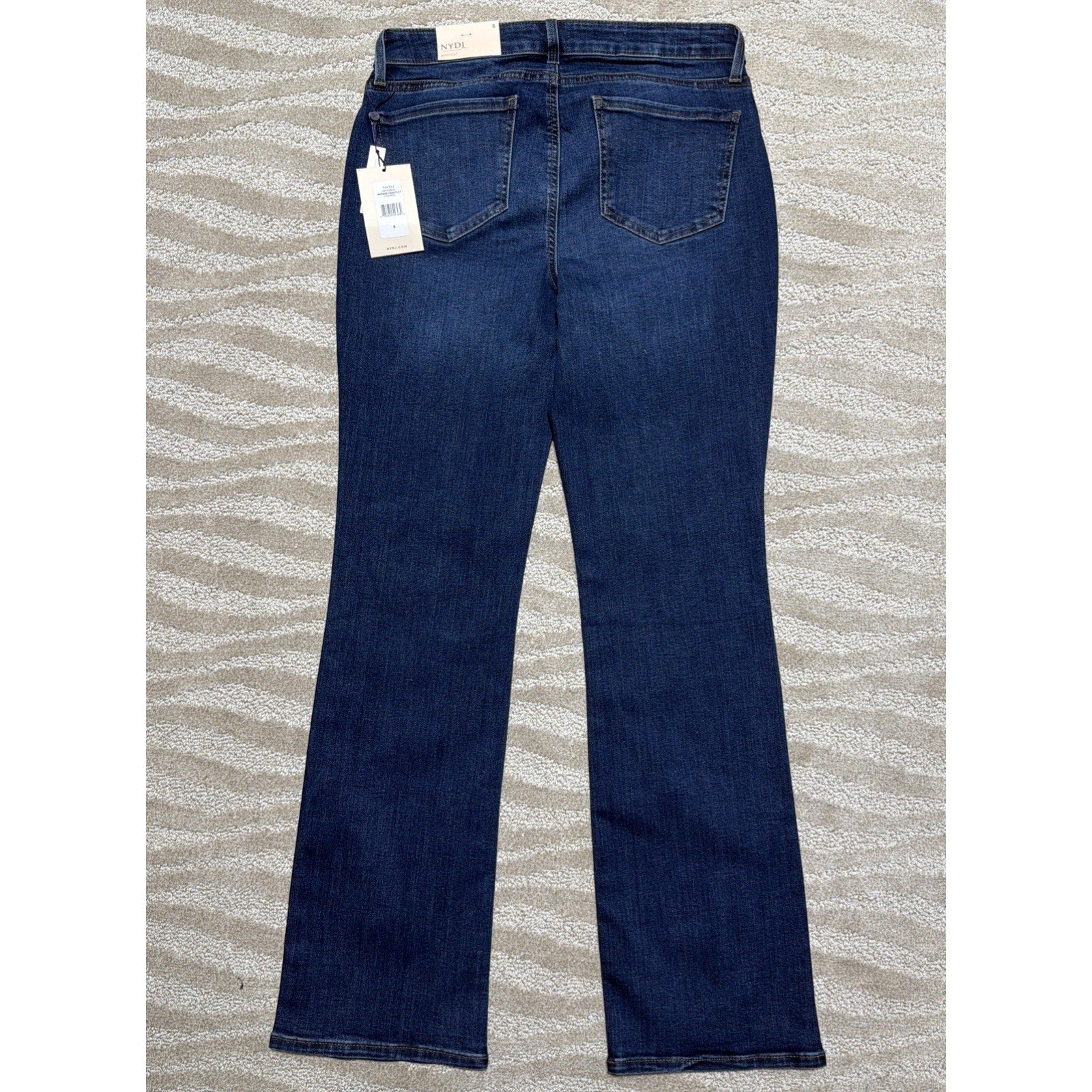 NYDJ Barbara Bootcut Womens Jeans Womens Sz 8 Mid Rise Lift Tuck Blue NWT 30x32
