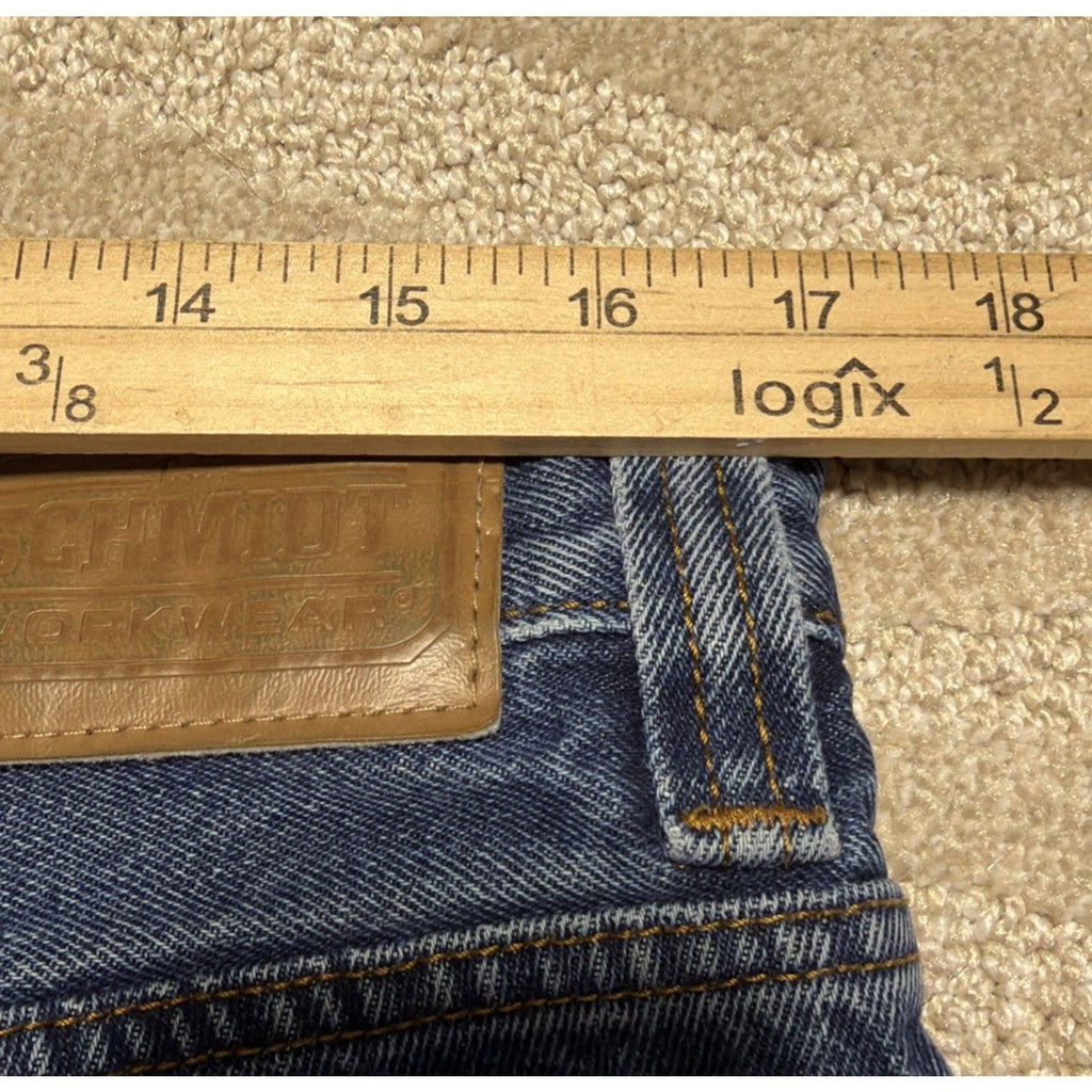 C.E. SCHMIDT Workwear Denim Jeans Mens 34x30 Medium Wash Straight Leg
