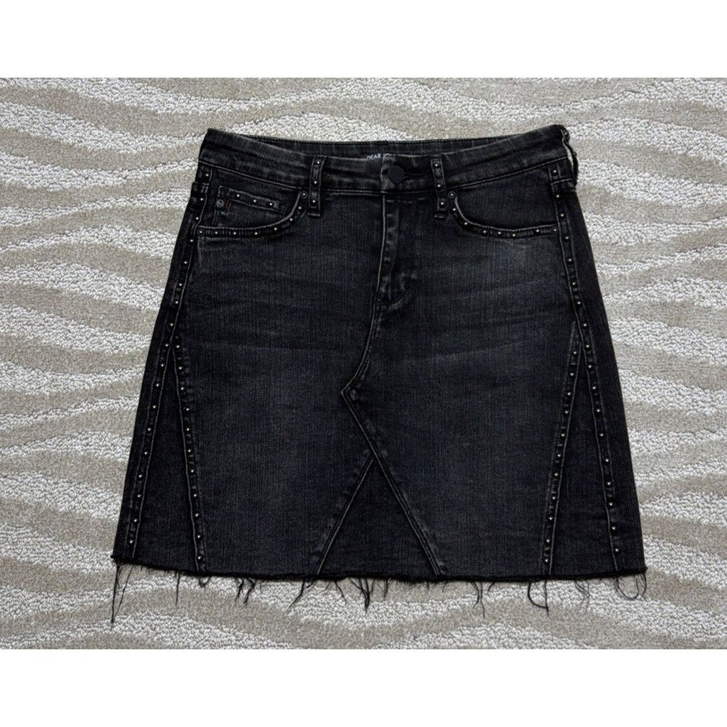 Women’s Dear John Kaylee Studded 5 Pockets Mini Skirt size 26 Stretch