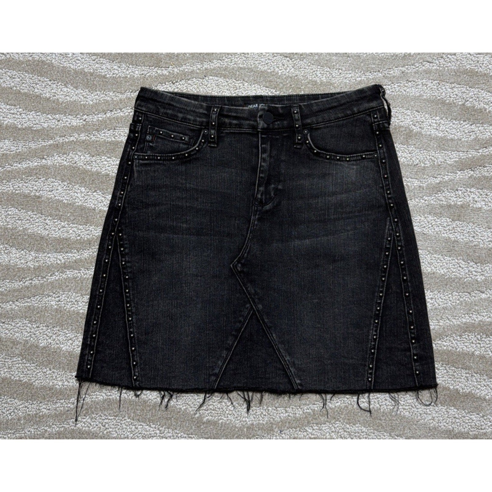 Women’s Dear John Kaylee Studded 5 Pockets Mini Skirt size 26 Stretch
