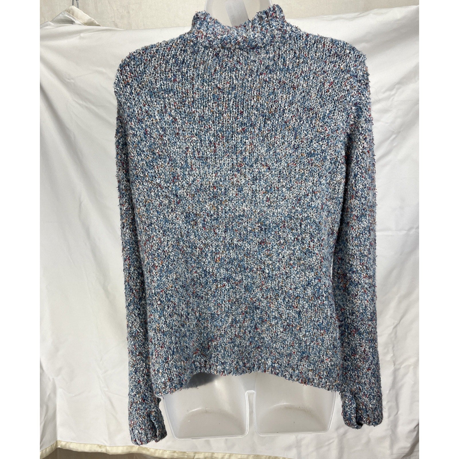90s Vtg Women’s Knit Cardigan S Sag Harbor Sports Gray Button Up Pockets