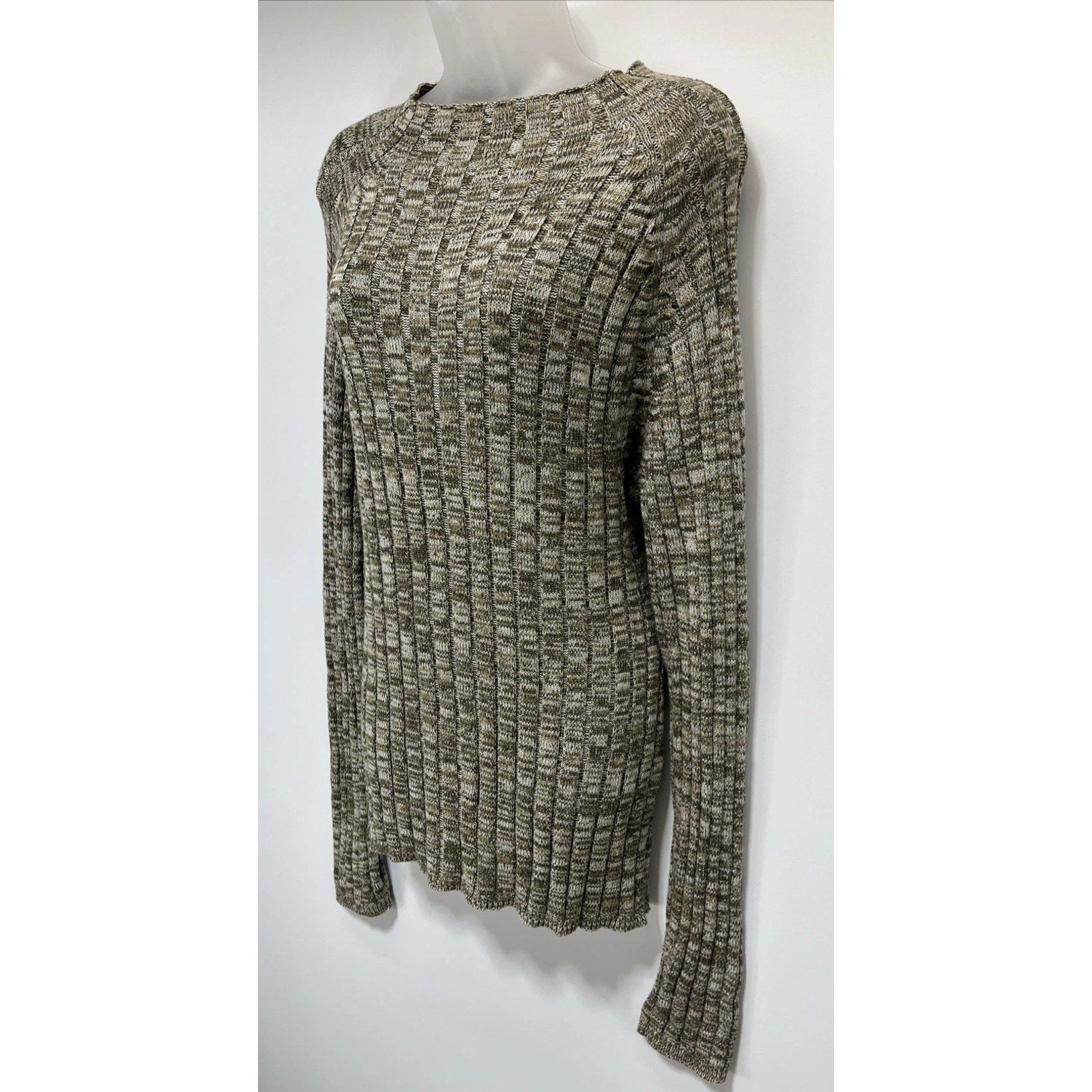 Sag Harbor Sport Green Sweater - Size XL Long Sleeve Marled