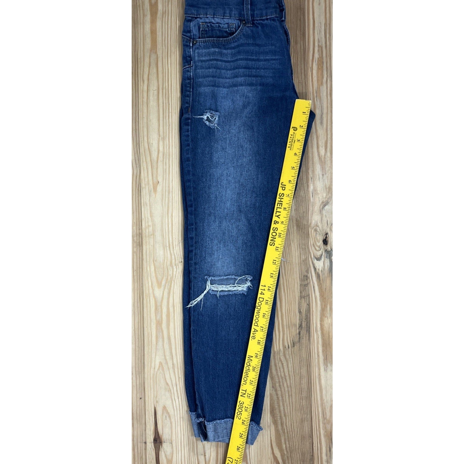 Juicy Couture Skinny Jeans Womens Sz 2 Stretch Distressed Blue Denim