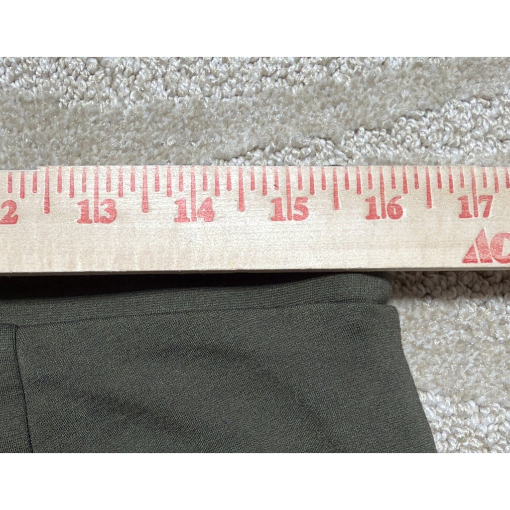 Michael Kors Women's Green High-Rise Crop Flare Pull On Pants Size Large
