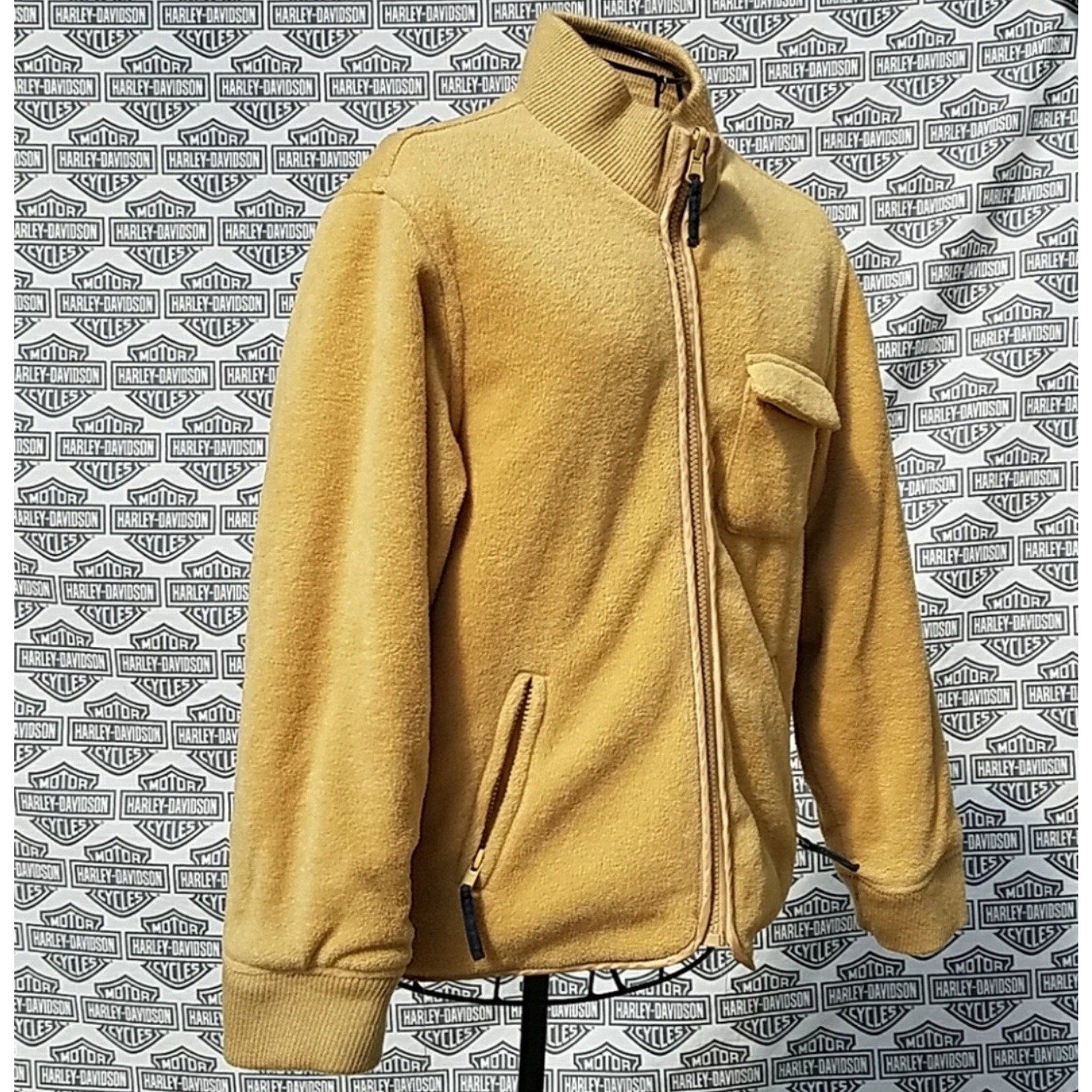 Jacket Youth M Beige Full Zip Vintage 1990's Boy's 10/12