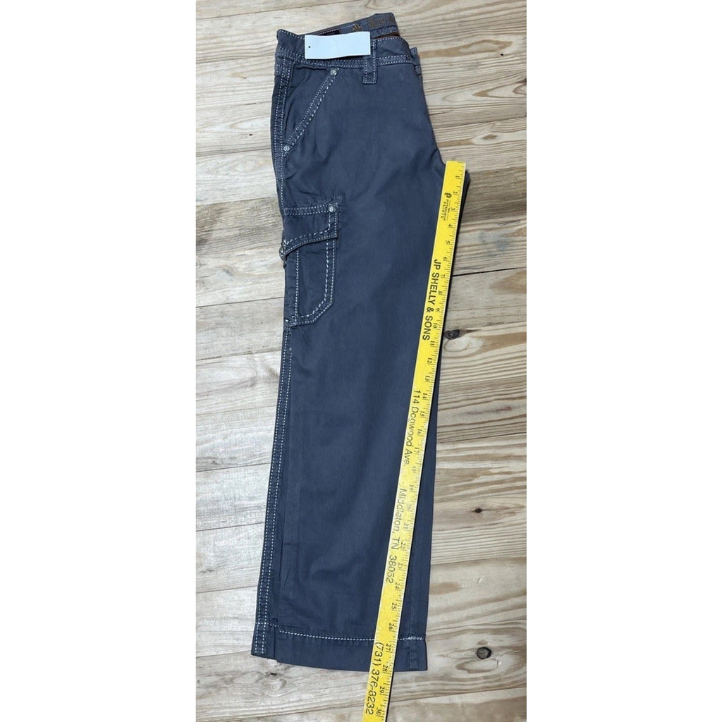 Nwt Rock Revival 28 Gray Cargo Cropped Pants Signature Pockets