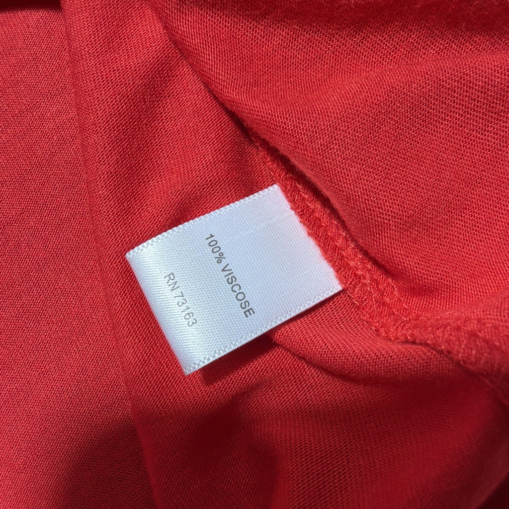 New Cable Gauge Boho Top Shirt Blouse Red Stretch Size Large NWT